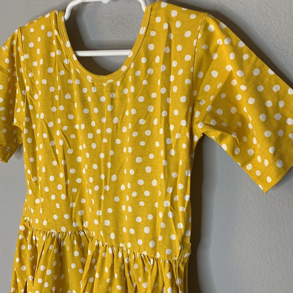 NWOT Lana Jane yellow white polka dot dress 8 - Picture 2 of 4